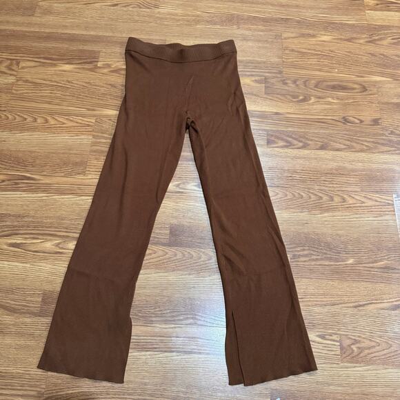 Rails Jules Rib Cotton Blend brown Knit Pants size L - Picture 12 of 12